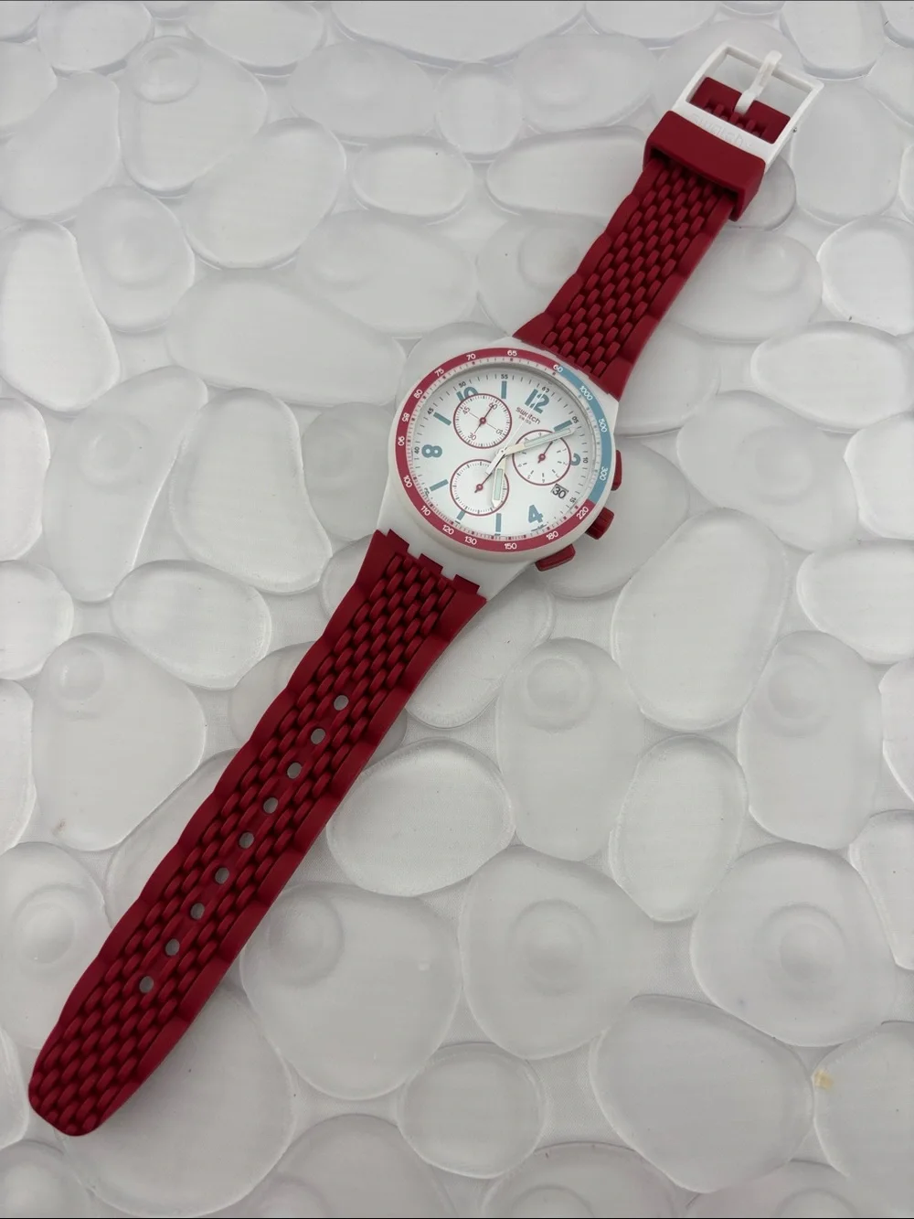 Swatch Watch -SUSM403 - RED TRACK